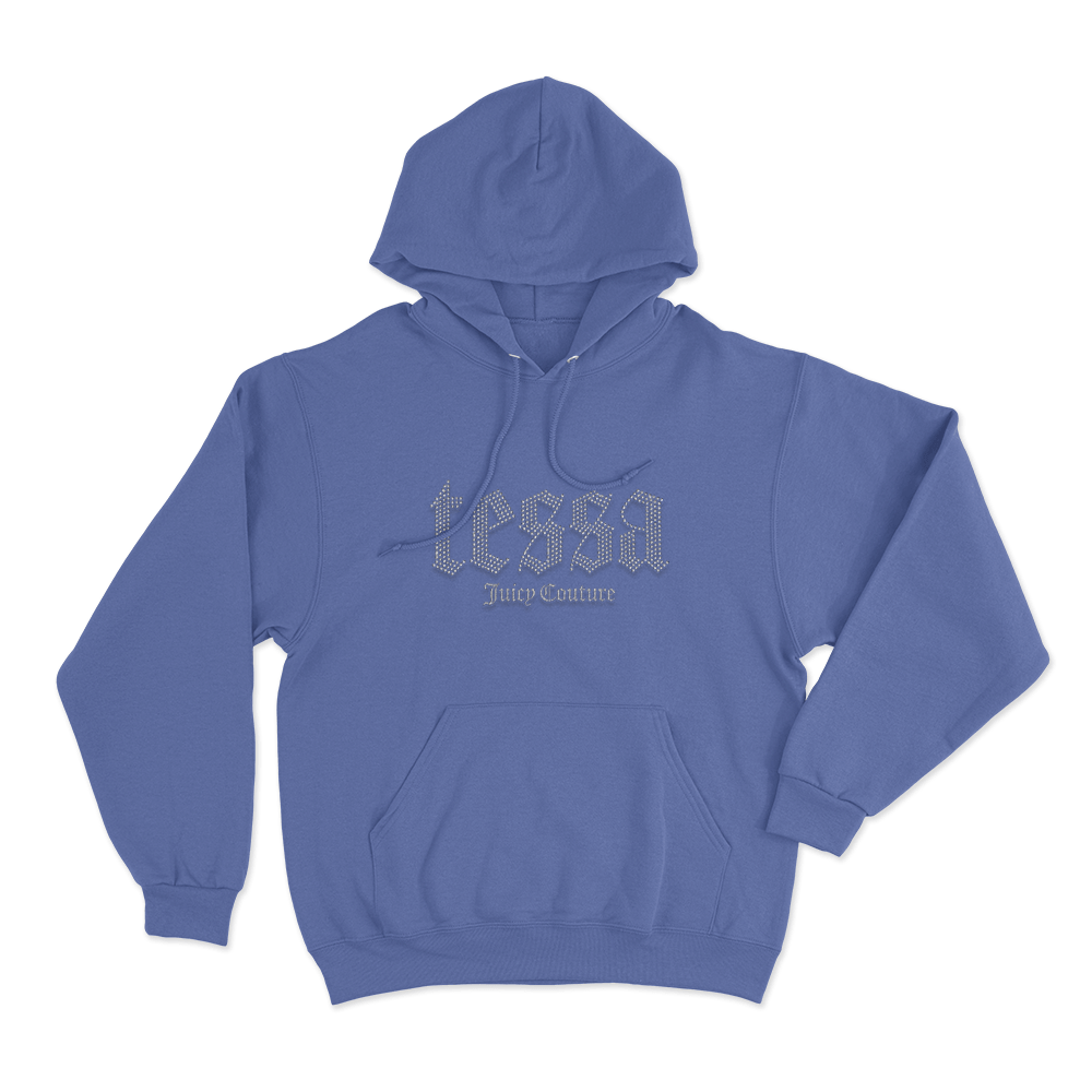 essa Juicy Couture Unisex Hoodie Blue essa Juicy Couture Unisex Hoodie Blue